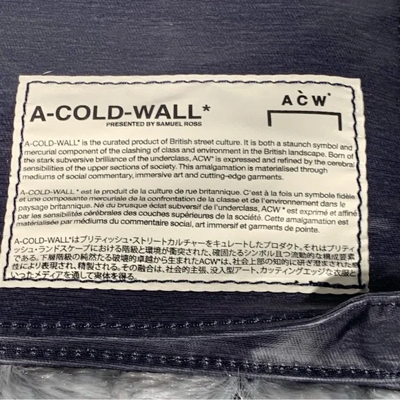 A-Cold-Wall* Men's Utility Crossbody Leather Bag | OS | Navy NEW!! - Picture 4 of 10